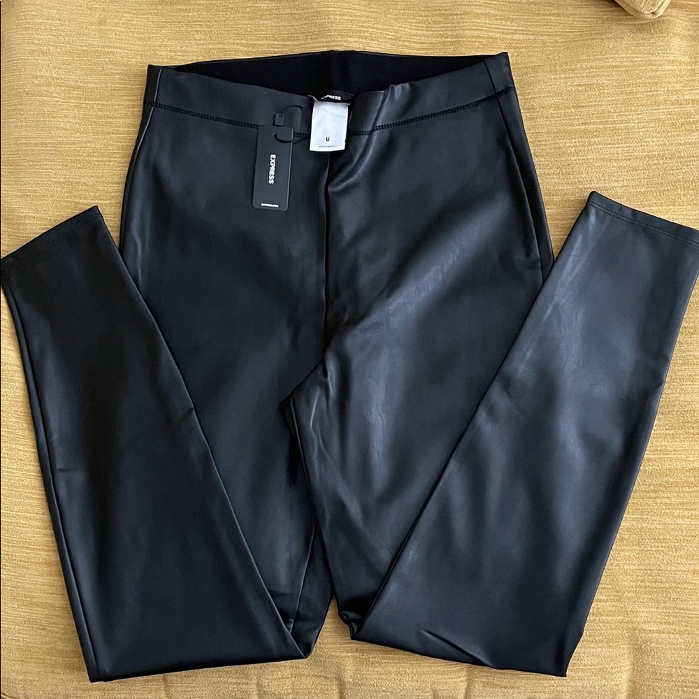 Express Black Faux Leather Pants